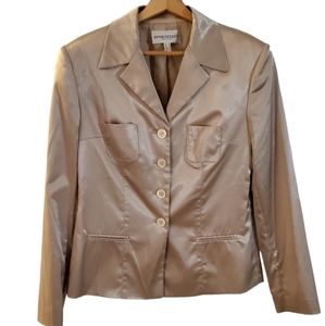 Women's Satin Tan Blazer